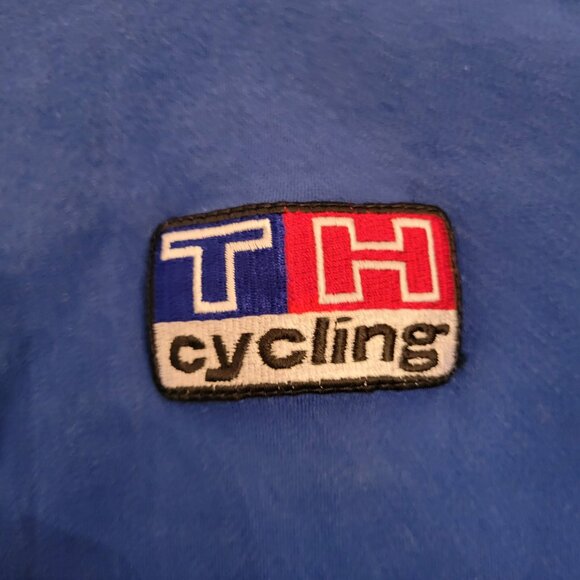 Vintage  Tommy Hilfiger Cycling Jersey Blue  with TH Patch Rare Mens Large - Picture 4 of 10